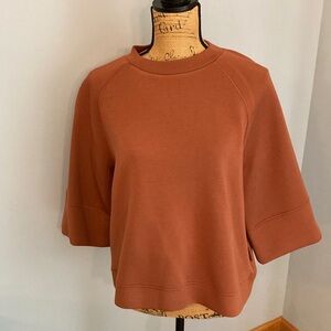 NWT Varley Tabor Relaxed-Fit Stretch-Woven Jersey T-Shirt Women Size M